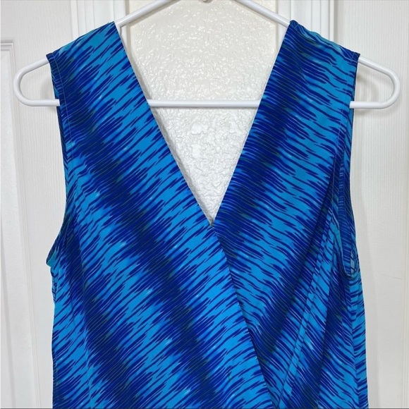 Tracy Reese Blue Silk Mini Dress-Size 6 - Picture 5 of 7